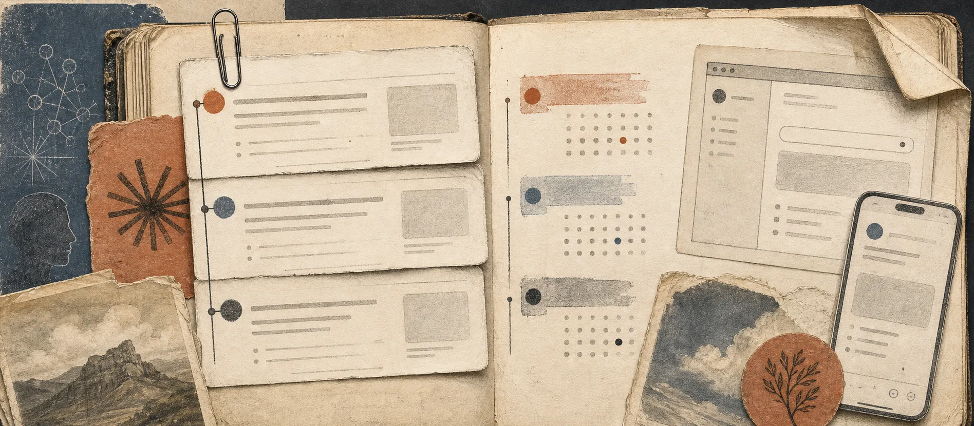 Worn journal thumbnail for the Claude system prompts story