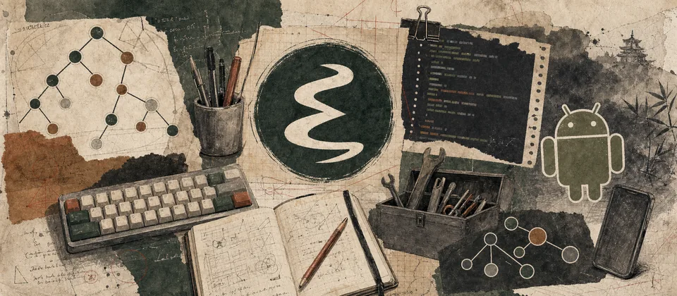 Worn journal thumbnail for the Emacs 31 story