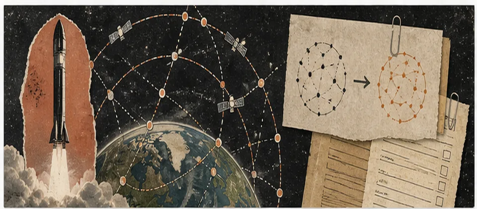 Worn journal thumbnail for the Rocket Lab and Iridium acquisition story