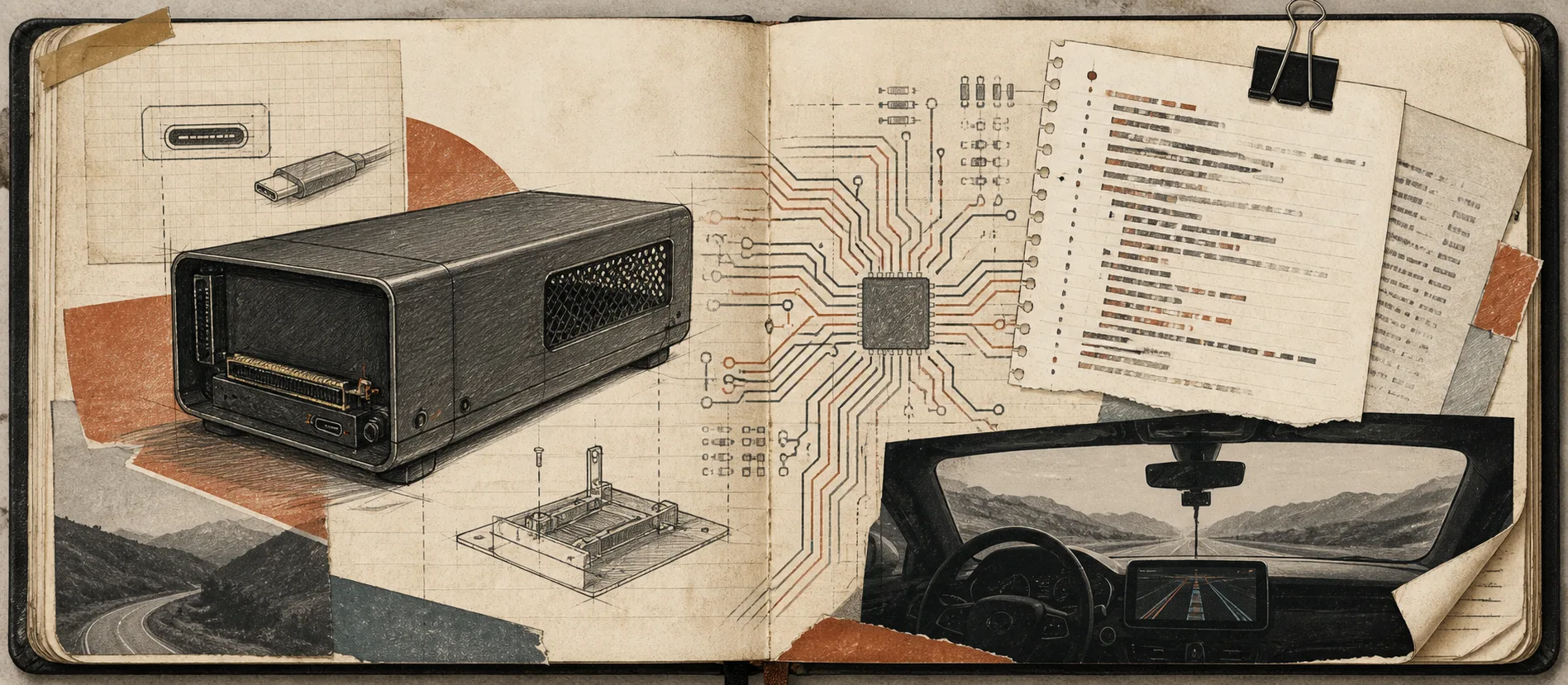 Worn journal thumbnail for the Chestnut eGPU dock story