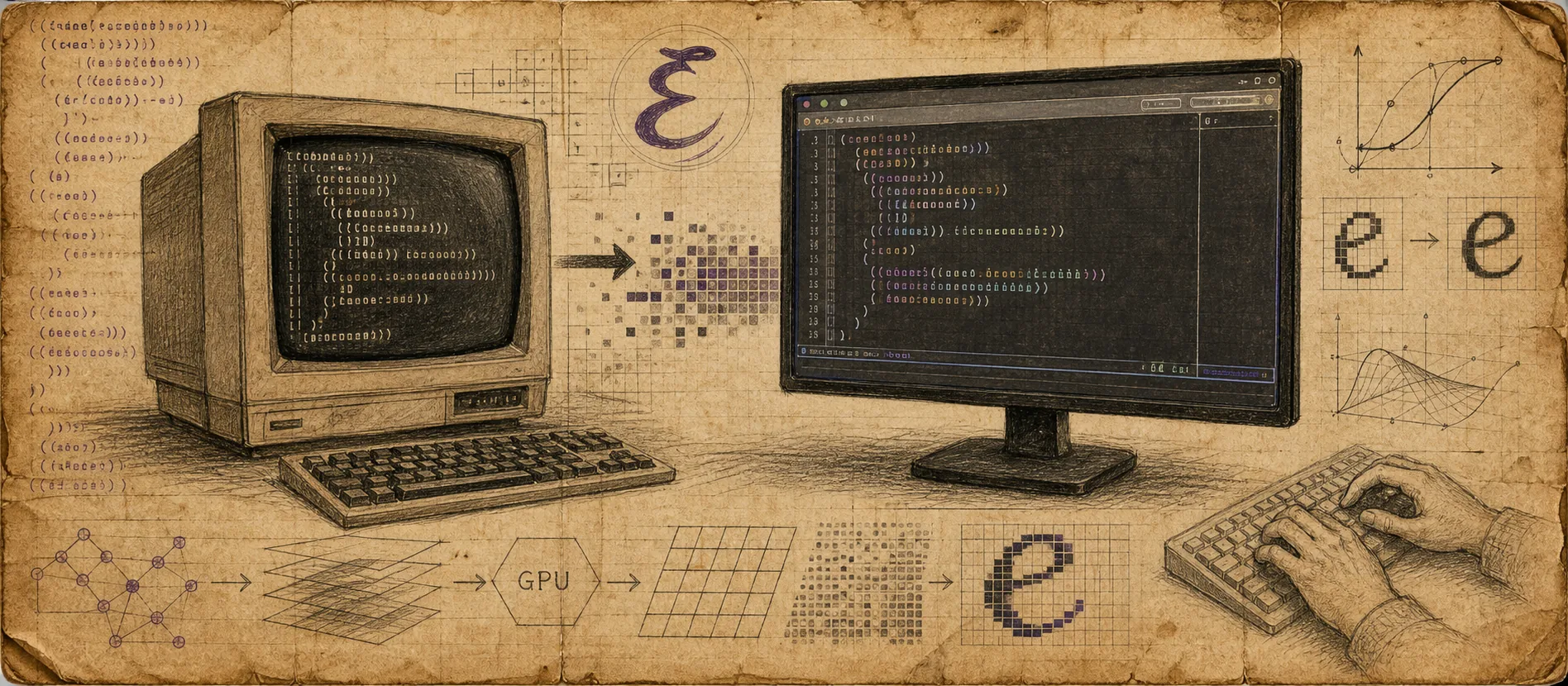 Worn journal thumbnail for the Emacs GPU story