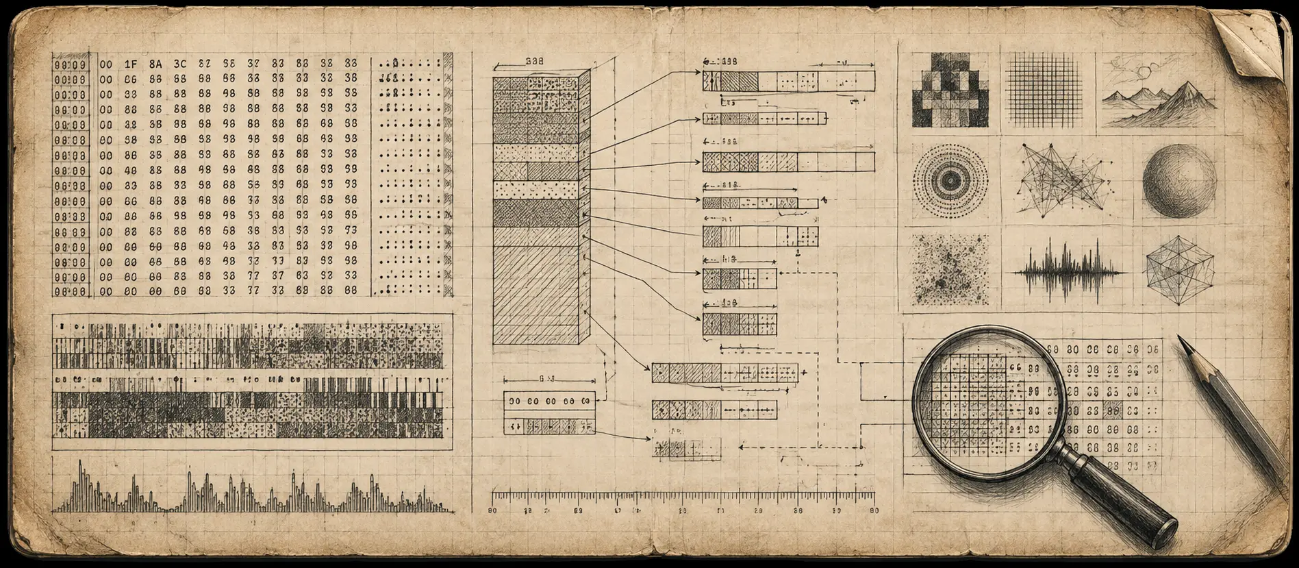 Worn journal thumbnail for the ImHex reverse engineering story