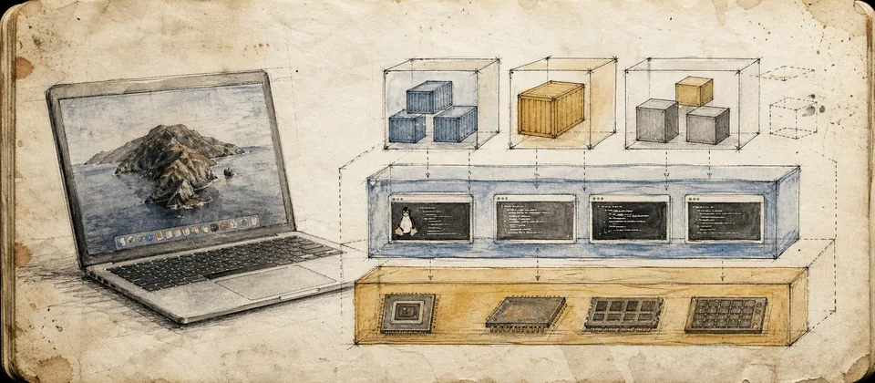 Worn journal thumbnail for the Apple container machines story