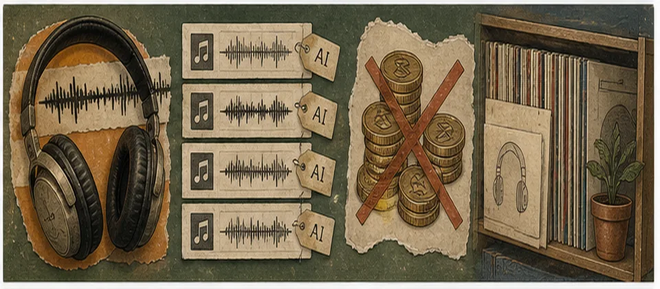 Worn journal thumbnail for the Tidal AI music policy story