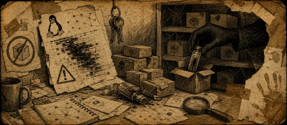 Worn journal thumbnail for the AUR compromise story