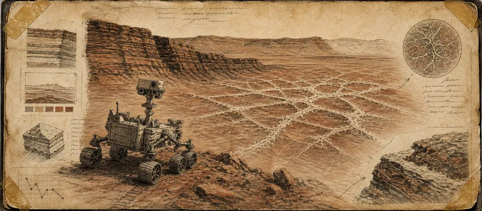 Worn journal thumbnail for the Curiosity rover boxwork story