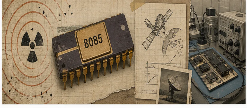 Worn journal thumbnail for the Sandia radiation-hardened 8085 story