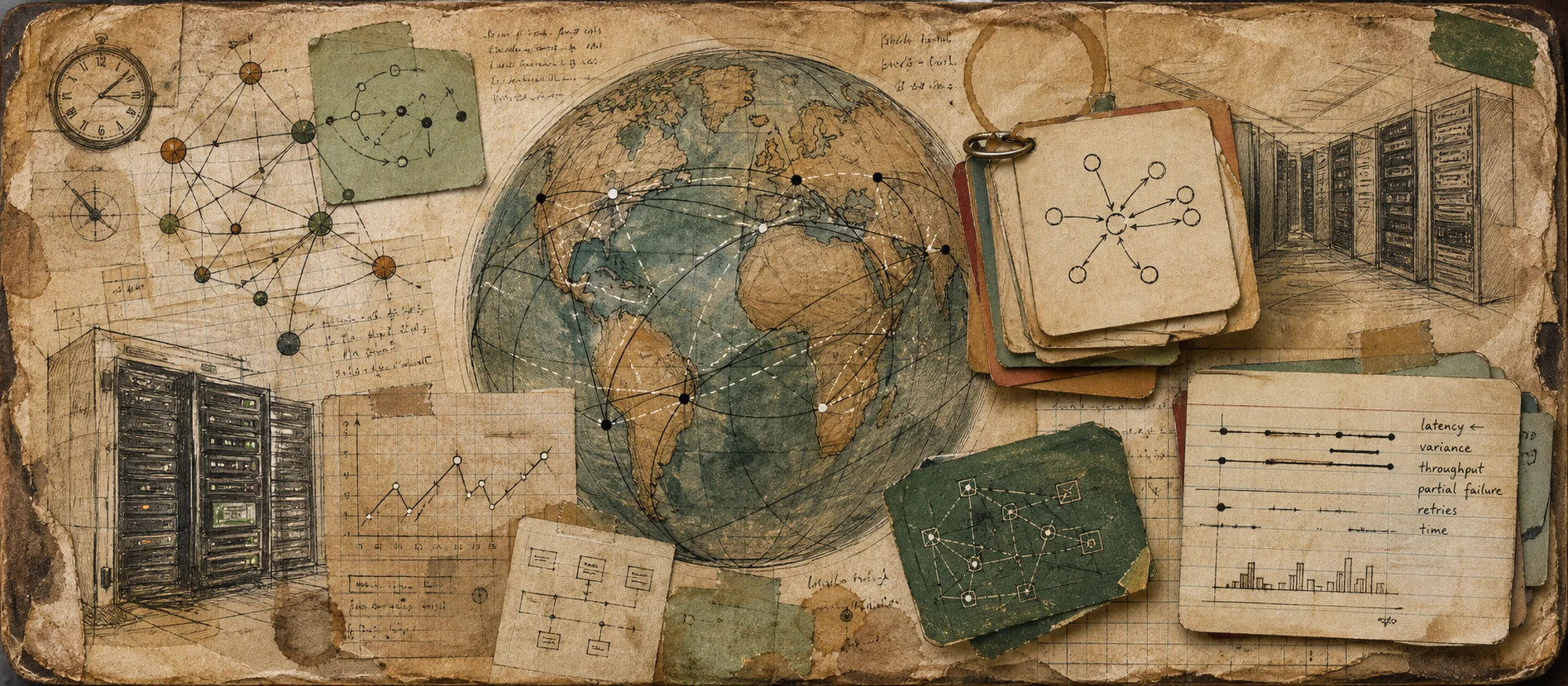 Worn journal thumbnail for the distributed computing fallacies story