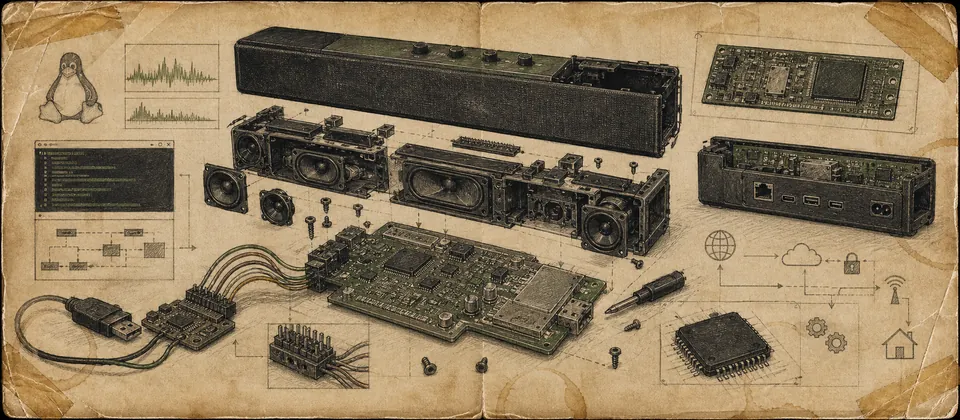 Worn journal thumbnail for the Creative Katana V2X reverse-engineering story