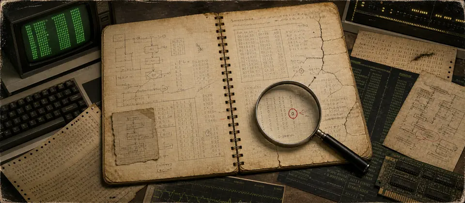 Worn journal thumbnail for the Knuth compiler bug story