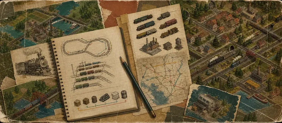 Worn journal thumbnail for the OpenTTD beta story